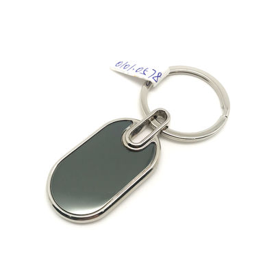 Elegante porta-chaves de metal com logotipo personalizado