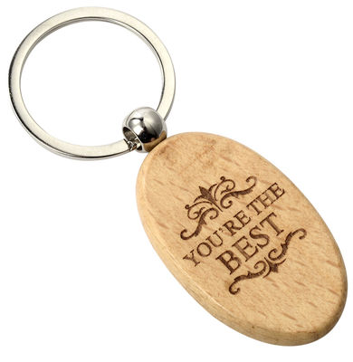 Chaveiro de Madeira Personalizado com Gravação, Espessura de 2-10mm, para Eventos Corporativos
