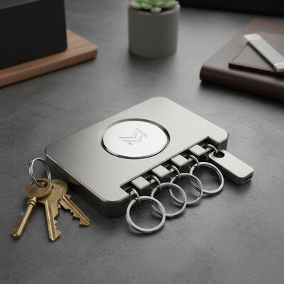 Durable Metal Keychain Holder Customized Logo Perfect for Corporate Gifts and Items Providing Practical Key Organization