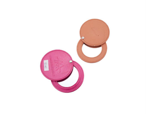 Presente compacto gravado do espelho do espelho 10mm do bolso espessura cosmética Rotatable único