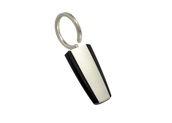 Do suporte chave plástico do metal do ABS do trapézio galvanização de prata de Keychains