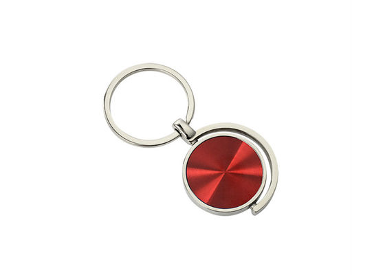 Suporte da corrente chave do metal do teste padrão do CD colorido em volta da corrente chave liga de zinco JR023