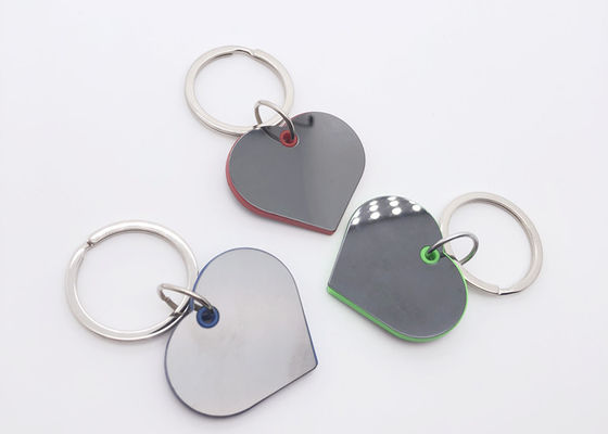 Porta-chaves plástica do metal do chapeamento de níquel de Ring Heart Shape 4.2mm da chave do ferro