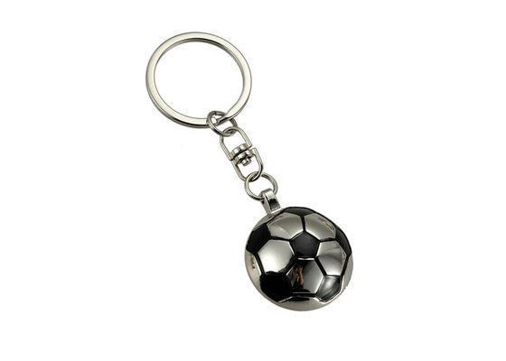 O laser do metal do futebol gravou Keyrings Logo Cute Key Chain para o presente da lembrança