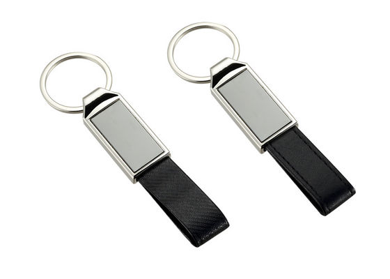 Portas-chaves de couro de costura Mini Key Holder Leather Strap liga de zinco do plutônio