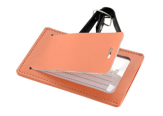 A etiqueta de couro da bagagem do curso do plutônio personalizou a impressão de tela de seda Logo Baggage Tag