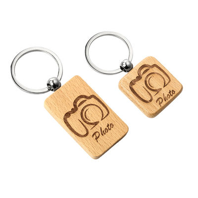 Keychains de madeira personalizado com nome personalizou o Keyring redondo da sublimação