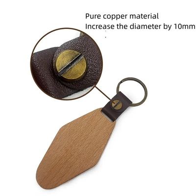 A corrente chave de madeira personalizada 14g do rombo personalizou a noz gravada de Watel