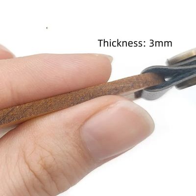 A corrente chave de madeira personalizada 14g do rombo personalizou a noz gravada de Watel