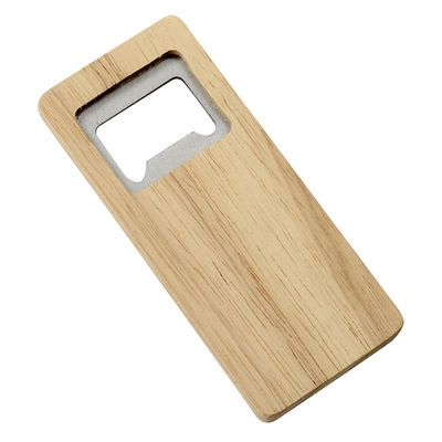 Abridor de garrafa quadrado de bambu do metal - Eco amigável e à moda