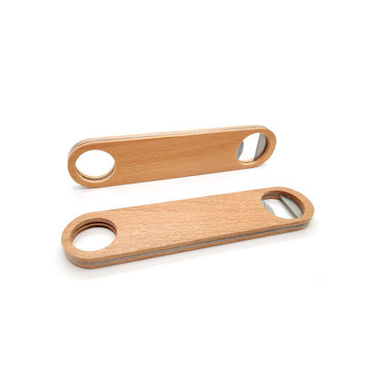 Sublimação do abridor de garrafa do metal da madeira de faia - perfeita para Gifting 4cm