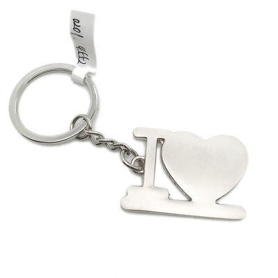 Disponível OEM/ODM Heart Metal Key Ring Holder com embalagem individual