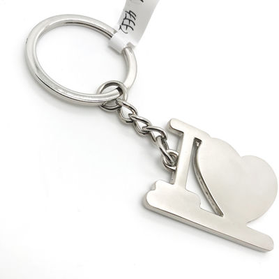 Disponível OEM/ODM Heart Metal Key Ring Holder com embalagem individual