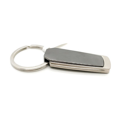 Pistola de embalagem de poli-saco individual Porta-chaves de metal preto Disponível para OEM/ODM