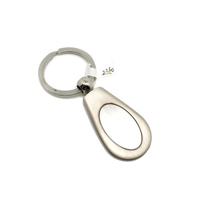Porta-chaves de metal de prata com logotipo personalizado e MOQ 500
