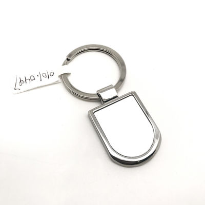 Elegante porta-chaves de metal prateado durável e duradouro
