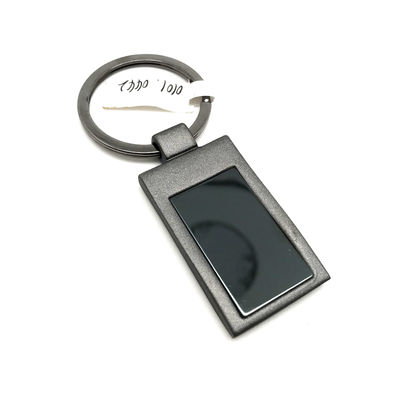 Porta-chaves de metal de prata com logotipo personalizado para os requisitos do cliente