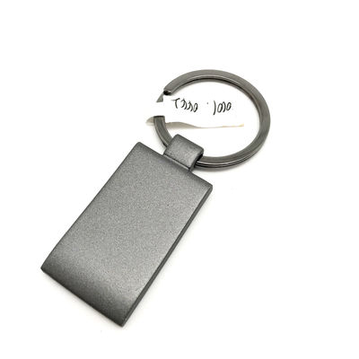 Porta-chaves de metal de prata com logotipo personalizado para os requisitos do cliente
