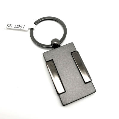 MOQ 500 Black Gun color Metal Keychain Holder com logotipo personalizado para