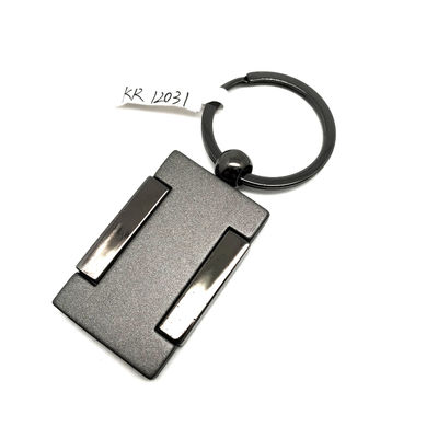 MOQ 500 Black Gun color Metal Keychain Holder com logotipo personalizado para