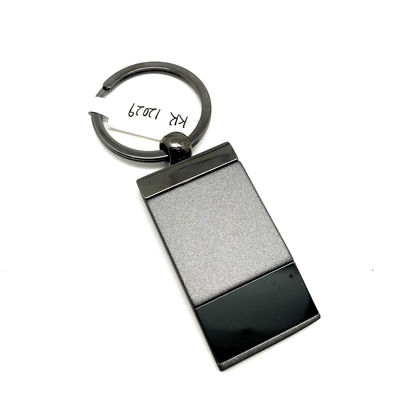Porta-chaves de metal personalizável com acabamento preto e MOQ de 500