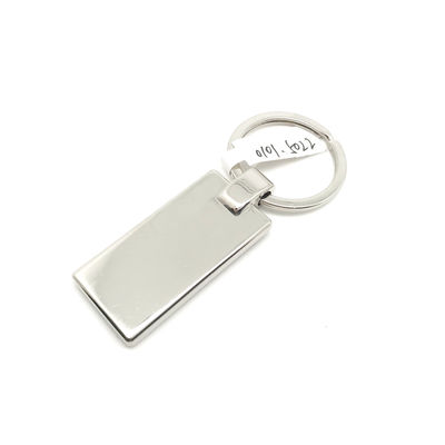 Porta-chaves de metal de prata com OEM/ODM disponível para nome