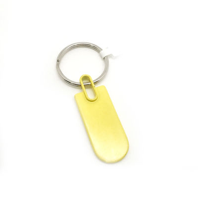 Carregador de chaveira de liga de zinco de metal Cor amarelo 19x79x6mm