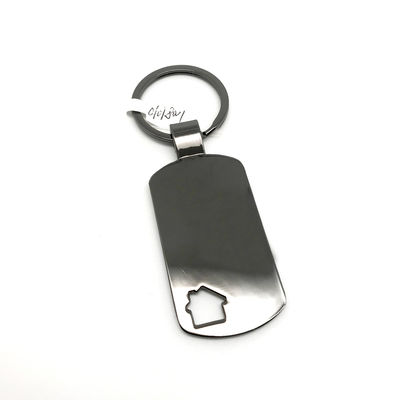 Porta-chaves de liga de metal de zinco de prata para lembranças