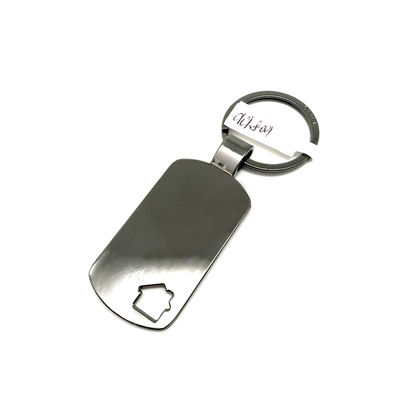 Porta-chaves de liga de metal de zinco de prata para lembranças