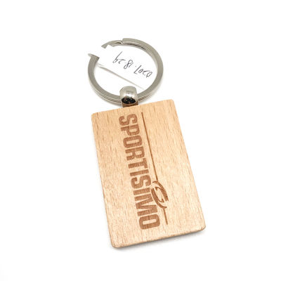 Chave de Chave de Madeira Natural Gravação com Design Personalizado Personalizado