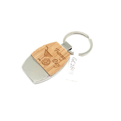 Chave de chave de madeira gravada personalizada Eco-friendly Gift Decoration com beleza de madeira natural