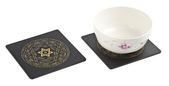 Coasters resistentes ao calor multicolor com vários desenhos - 6-Pack