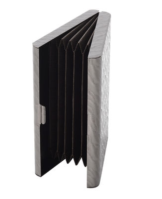 Carregador de cartão de metal retangular fino e compacto com design PU