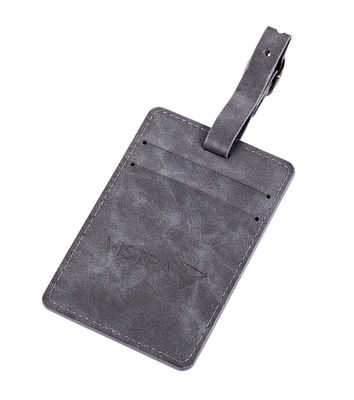Etiqueta de bagagem em PU personalizável com faixa segura e logotipo personalizado - presente perfeito para viajantes