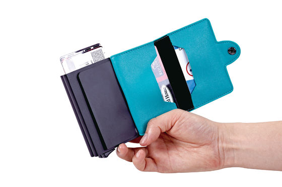 Fechamento por ímã RFID Carteira de crédito Carteira de carteira Forma retangular para promoção e presente de lembrança