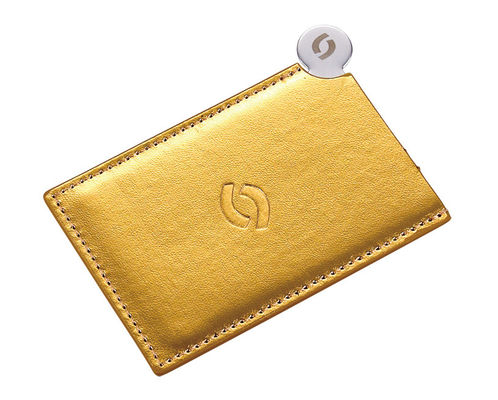 Espelho de bolso de PU com logotipo personalizado com design dobrável e ampliação de 1x