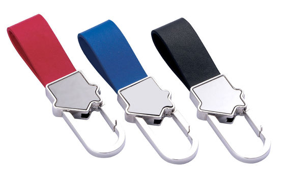 Porta-chaves de couro clássico com padrão personalizado cores e desenhos disponíveis