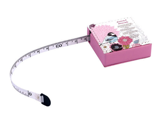 Cor personalizada Faixa PU ABS Faixa retrátil Medida de forma de lado duplo Design 1/60 polegadas precisão