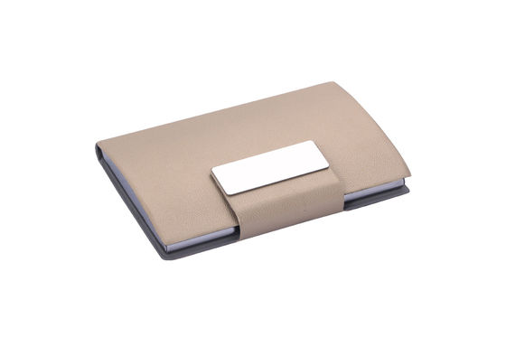 Carregador de cartão de identificação de metal fino adequado para homens e mulheres com design retangular elegante