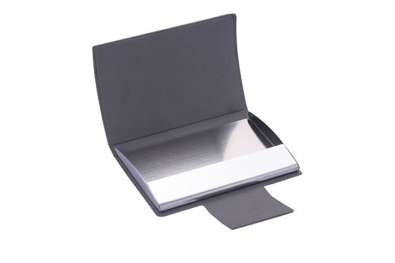 Carregador de cartão de identificação de metal fino adequado para homens e mulheres com design retangular elegante