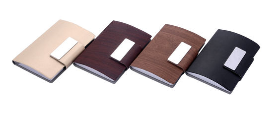 Carregador de cartão de identificação de metal fino adequado para homens e mulheres com design retangular elegante