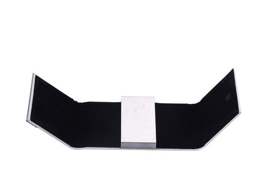 Elegante porta-cartão de identificação PU de metal para feiras e eventos