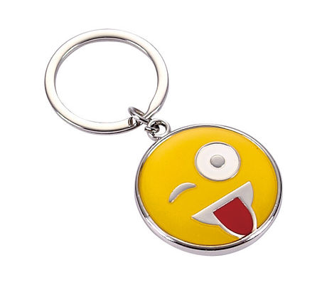 Chave de metal personalizada com sorriso para uso diário
