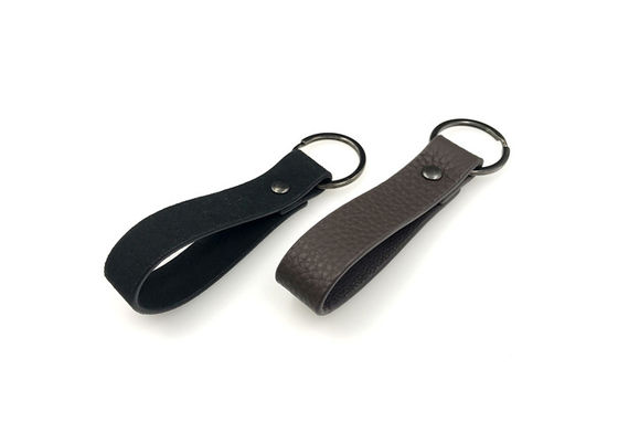 Suporte chave de couro genuíno do plutônio de Debossed 10mm para as chaves personalizadas