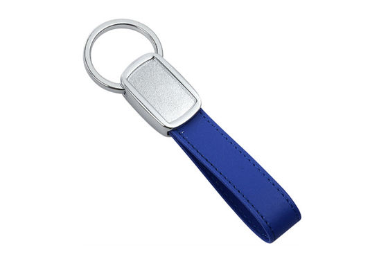 O verde de couro azul da corrente chave do plutônio da fita da cor personalizou a cola Epoxy que abobada o logotipo