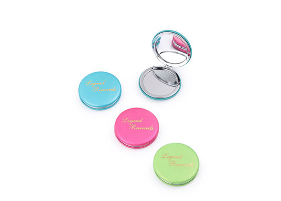 Espelhos cosméticos relativos à promoção da bolsa do estojo compacto do plutônio do espelho do bolso de Macaron