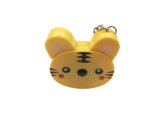 Alfaiate plástico Animal Metal do ABS bonito de Tiger Retractable Tape Measure