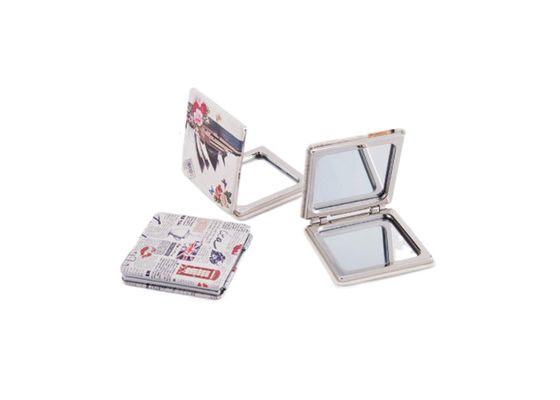 O plutônio de Mini Cosmetic Pocket Mirror do quadrado cobre o ABS Digitas que imprimem o teste padrão