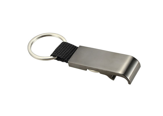 Keyring de nylon do abridor de garrafa da moeda do trole da compra do suporte da corrente chave do metal do plutônio