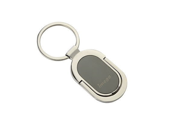 Keyring liga de zinco personalizado do suporte do telefone do suporte da corrente chave do metal da elipse